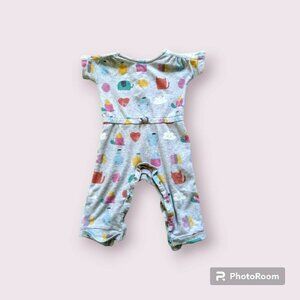 Mothercare Grey Distressed Print Romper